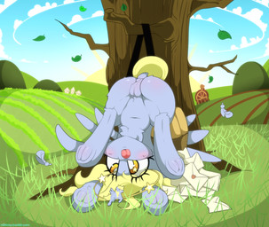 anus blonde_hair butt envelope eyelashes falling_leaves feathers female feral fur genitals grass hair hooves humanoid_genitalia humanoid_vulva leaf outside plant solo tongue tongue_out tree underhoof vulva wings n0nnny friendship_is_magic hasbro my_little_pony mythology derpy_hooves_(mlp) equid equine mammal mythological_creature mythological_equine pegasus 2018 absurd_res digital_media_(artwork) hi_res