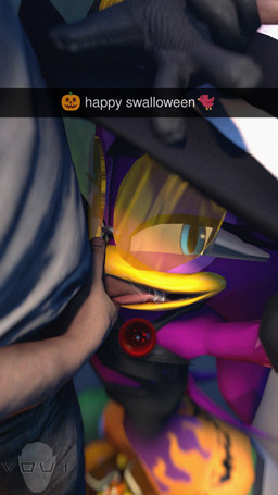 anthro anthro_penetrated beak beak_fetish beak_play beak_sex beakjob blue_eyes bodily_fluids bottomwear camera_view clothed clothed_sex clothing duo eyewear fellatio female female_on_human female_penetrated genitals gesture gloves hand_gesture handwear hat headgear headwear holidays human_on_anthro human_penetrating human_penetrating_anthro interspecies larger_male male male/female male_on_anthro male_penetrating male_penetrating_female open_bottomwear open_clothing open_mouth open_pants oral pants penetration penile penis selfie service_height sex size_difference smile standing sunglasses text tongue tongue_out v_sign voui halloween sega snapchat sonic_riders sonic_the_hedgehog_(series) wave_the_swallow avian bird hirundinid human mammal oscine passerine swallow_(bird) 2022 3d_(artwork) 4k 9:16 absurd_res digital_media_(artwork) hi_res source_filmmaker_(artwork)
