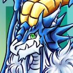 anthro fur male simple_background solo e1ectronicchimera mythology dragon mythological_creature mythological_scalie scalie 1:1 bust_portrait digital_media_(artwork) low_res portrait