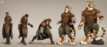 after_transformation anthro claws clothing male muscular orange_body solo toe_claws torn_clothing transformation transformation_sequence blacktigerr felid mammal pantherine tiger werecreature werefelid werepantherine weretiger hi_res