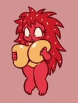 anthro big_breasts blush blush_lines breasts dandruff female fur hair heart_nose heart_symbol holding_breast long_hair nervous nude red_body red_fur solo standing worried yopy happy_tree_friends flaky_(htf) mammal porcupine rodent 2021 hi_res