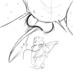 anthro ball ballbusting baseball_(ball) baseball_bat bat_(object) bodily_fluids bottomwear bulge clothing cock_and_ball_torture duo genital_torture kemono male pants shirt simple_background slightly_chubby solo_focus sweat topwear white_background 96panda mammal suid suine sus_(pig) wild_boar 1:1 2020 absurd_res hi_res monochrome