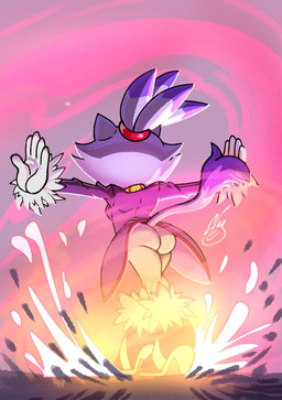 anthro big_butt bottomwear breasts bubble_butt butt cat_tail clothing elemental_manipulation female fire fire_manipulation footwear fur gloves hair handwear high_heels jacket leggings legwear looking_away multicolored_body multicolored_fur pants ponytail purple_body purple_fur purple_hair shoes solo spread_arms tail thick_thighs topwear two_tone_body two_tone_fur walking wide_hips barely_sly sega sonic_the_hedgehog_(series) blaze_the_cat domestic_cat felid feline felis mammal 2023 hi_res redraw signature