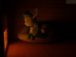 3d_(artwork) 4:3 bean_bag blender_(artwork) digital_media_(artwork) eeveelution female feral fireplace freya_howell gaemertsweat generation_4_pokemon glaceon nintendo pokemon pokemon_(species) solo wanderlust