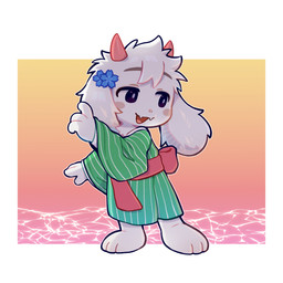 2_horns 3_toes anthro barefoot clothed clothed_anthro clothing feet floppy_ears fully_clothed fully_clothed_anthro fur horn lop_ears male open_mouth pink_horn solo toes white_body white_fur yukiyuno1760617 deltarune undertale_(series) ralsei bovid caprine goat mammal 1:1 absurd_res full-length_portrait hi_res portrait