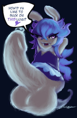 anthro big_penis blue_hair crossgender femboy ftm_crossgender fur genitals hair heart_symbol huge_penis hyper hyper_genitalia hyper_penis intersex long_hair male male_anthro penis solo text white_body white_fur biacheron mario_bros mario_plus_rabbids_sparks_of_hope nintendo raving_rabbids rayman_(series) ubisoft midnite_(mario_plus_rabbids) spark_hunter ghost hybrid lagomorph mammal rabbid spirit 2022 colored crossover digital_media_(artwork) english_description hi_res shaded female_(lore)