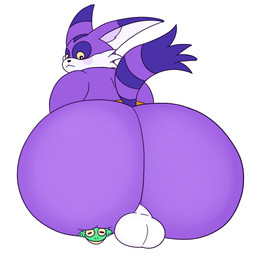 anthro balls big_butt butt duo fur genitals huge_butt looking_back male markings multicolored_body multicolored_fur overweight overweight_anthro overweight_male purple_body purple_fur purple_tail simple_background sitting sitting_on_another striped_markings striped_tail stripes tail tail_markings white_background white_body white_fur yellow_sclera drawful-s sega sonic_the_hedgehog_(series) big_the_cat froggy_(sonic) amphibian domestic_cat felid feline felis frog mammal 2021 absurd_res hi_res