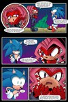 anthro big_breasts bodysuit breasts cleavage clothed clothing detailed_background female green_eyes hair huge_breasts leather leather_clothing male male/female mural pink_hair purple_eyes skinsuit speech_bubble text tight_clothing mobian_monster archie_comics sega sonic_the_hedgehog_(archie) sonic_the_hedgehog_(comics) sonic_the_hedgehog_(series) lien-da sonic_the_hedgehog echidna eulipotyphlan hedgehog mammal monotreme 2:3 absurd_res comic english_text hi_res