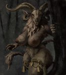 anthro breasts clothing female holidays horizontal_pupils horn legwear looking_at_viewer mostly_nude nipples nude pupils solo thick_thighs thigh_highs wide_hips upai christmas krampus bovid caprine caprine_demon demon goat goat_demon mammal 2022 digital_media_(artwork) hi_res