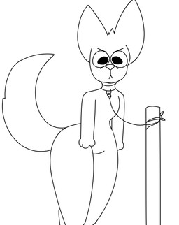 angry anthro collar femboy leash leashed_collar male simple_background solo tail thick_thighs tied_to_pole white_background wide_hips youfrasn canid canine canis domestic_dog mammal absurd_res hi_res monochrome portrait source_request three-quarter_portrait