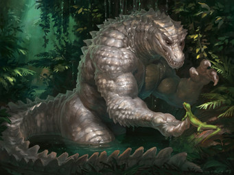 4_fingers ambiguous_gender anthro biceps claws detailed_background duo feral fingers forest green_body lagoon male muscular muscular_anthro muscular_male nature nature_background nude outside partially_submerged pecs plant scales sharp_teeth swamp teeth tree water wet white_body white_scales taran_fiddler korboryn crocodile crocodilian gecko lizard reptile scalie 2020 4:3 digital_media_(artwork) hi_res