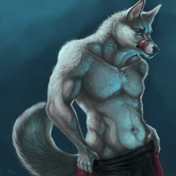 2012 anthro black_nose blue_eyes canine clothed clothing dog fur grey_fur husky licking licking_lips male mammal muscular rhyu solo tongue tongue_out topless underwear undressing

Rating: Questionable
Score: 58
User: furmann
Date: October 08, 2013