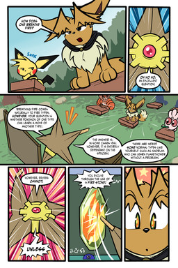 6_panel_comic ambiguous_gender black_cape black_clothing black_eyes black_nose black_tail black_text brown_eyes brown_hair cape chalkboard cheek_spots closed_smile clothing day dialogue exclamation_point eyebrows eyelashes feral fluffy fluffy_tail fur gesture grass group hair hand_gesture holding_ruler looking_at_another motion_lines mouth_closed multi_tail neck_tuft open_mouth outside page_number paws plant pointing pupils quadruped question_mark red_cheeks ruler sitting smile snickering sound_effects speech_bubble standing tail talking_to_another text toony tree tuft white_pupils white_sclera yellow_body virmir nintendo pokemon pokemon_mystery_dungeon spike_chunsoft virmir_(character) eevee generation_1_pokemon generation_2_pokemon igglybuff pichu pokemon_(species) staryu vulpix 2025 2:3 absurd_res comic english_text hi_res