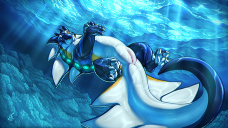 anus feet female feral fully_submerged genitals horn looking_at_viewer paws smile solo tail toes underwater vulva water wairu mythology aquatic aquatic_dragon dragon mythological_creature mythological_scalie scalie 16:9 digital_media_(artwork) hi_res widescreen