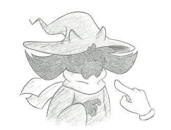 ambiguous_gender anthro blush blush_stickers boop clothing disembodied_hand duo eyewear fur glasses hat headgear headwear scarf simple_background solo_focus white_background smashedatoms deltarune undertale_(series) ralsei bovid caprine darkner goat mammal 2018 2_frame_animation 2d_animation animated