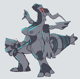 anthro areola big_breasts breasts female female_anthro grey_areola grey_background grey_body grey_nipples highlights_(coloring) looking_at_viewer nipples simple_background solo woodhouse3d mythology nintendo pokemon dragon generation_5_pokemon legendary_pokemon mythological_creature mythological_scalie pokemon_(species) scalie zekrom
