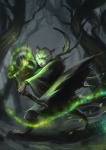 action_pose anthro detailed_background forest magic magic_user male nature night outside plant pose shaman solo tree tribal_spellcaster alectorfencer mammal murid murine rat rodent 2014