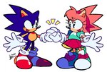 boots bottomwear clothing duo female footwear gloves green_sneakers handwear happy male pink_bottomwear pink_clothing pink_skirt red_boots red_clothing red_footwear round_body shoes skirt thin_calves thin_legs thin_thighs white_clothing white_gloves white_handwear kirby_stardream classic_sonic_(universe) sega sonic_the_hedgehog_(series) amy_rose classic_amy_rose sonic_the_hedgehog eulipotyphlan hedgehog mammal hi_res