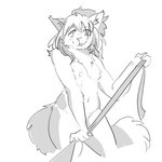 anthro breasts ear_tuft female fur hair inner_ear_fluff navel nipples nude simple_background smile solo tuft white_background conditional_dnp knives4cats kily_(knives4cats) felid mammal 1:1 2020 digital_media_(artwork) hi_res monochrome