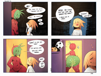 2_horns 4_fingers after_sex anthro belly big_butt bodily_fluids bottom_heavy butt clothed clothing costume cum cum_drip cum_from_ass cum_in_ass cum_inside cum_on_butt cum_string curvy_figure devil_costume dialogue dripping duo eyes_closed fake_horns femboy fingers food four_frame_image fruit genital_fluids genitals glistening glistening_body glistening_butt glistening_clothing glistening_pseudo_hair glistening_skin glistening_skinsuit goodbye green_body green_pseudo_hair green_skin hand_on_hip heart_symbol holidays horn huge_butt huge_thighs intersex larger_intersex light long_penis long_tail male moobs mummy_costume mummy_wrappings musical_note musical_symbol narrowed_eyes navel navel_outline nervous nervous_smile not_furry open_mouth orange_body orange_pseudo_hair orange_skin pear-shaped_figure penis plant pseudo_hair pumpkin rear_view red_clothing red_skinsuit satisfied shortstack shortstack_male simple_background size_difference skinsuit slightly_chubby smaller_male smile speech_bubble standing symbol tail talking_to_another text thick_thighs three-quarter_view tight_clothing torn_clothing torn_costume torn_skinsuit voluptuous voluptuous_intersex wide_hips sqoon halloween jay_(sqoon) panpan alien humanoid puwa 2025 colored comic dated digital_drawing_(artwork) digital_media_(artwork) english_text hi_res lighting monochrome multiple_scenes shaded simple_shading intersex_(lore)
