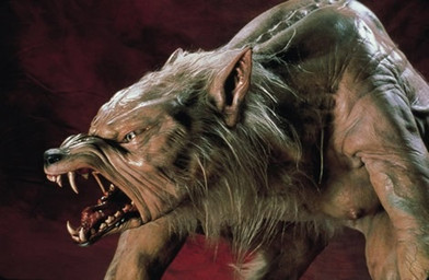 breasts fangs female nipples snarling solo teeth tongue transformation unknown_artist mythology gingersnaps canid canine mammal mythological_canine mythological_creature werecanid werecanine werecreature werewolf low_res source_request