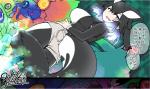 big_breasts black_hair blue_eyes blue_hair bodysuit bottomwear breasts butt clothed clothing dorsal_fin ear_fins female fin hair hand_on_hip jacket looking_back open_mouth short_hair shorts skinsuit solo tail tail_fin text tight_clothing topwear yoshida_hideyuki kemono_friends fan_character killer_whale_(stylecase) animal_humanoid cellien cetacean cetacean_humanoid humanoid mammal marine marine_humanoid orca_humanoid toothed_whale_humanoid 2017 japanese_text signature translated