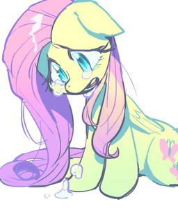 bodily_fluids crying female looking_down open_mouth sad simple_background solo tears teeth white_background wings jirousan friendship_is_magic hasbro my_little_pony mythology fluttershy_(mlp) equid equine mammal mythological_creature mythological_equine pegasus 2016 5:6