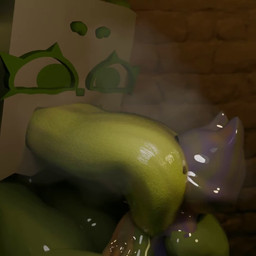 anthro big_tongue bodily_fluids breasts duo face_lick female first_person_view hyper hyper_tongue larger_female licking long_tongue male mouth_play oral overweight overweight_female saliva saliva_on_face saliva_on_tongue size_difference slime sludge_(silly_roll) smaller_male tongue tongue_out silly_roll lucky_(silly_roll) felid feline goo_creature mammal 1:1 3d_(artwork) 3d_animation animated digital_media_(artwork) short_playtime sound webm