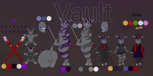 anthro anus balls big_butt big_penis bodily_fluids butt erection femboy genital_fluids genitals humanoid_genitalia humanoid_penis male penis precum solo mingo_kodoku bovid caprine goat mammal absurd_res hi_res model_sheet