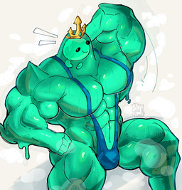 abs barazoku bicep_curl biceps big_muscles calf_muscles clothed clothing crown deltoids forearm_muscles green_body headgear huge_muscles huge_thighs male manly muscular muscular_arms muscular_humanoid muscular_legs muscular_male muscular_thighs not_furry not_furry_focus one-piece_swimsuit partially_clothed pecs sling_bikini solo swimwear thick_arms thick_thighs triceps its_coldpizza epic_games fortnite poseidon_(fortnite) goo_creature goo_humanoid humanoid hi_res