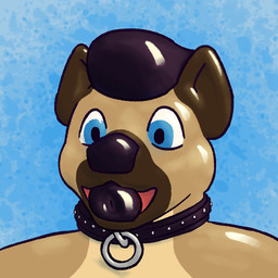 anthro bdsm bondage bound collar dollification fleshlight_gag fleshlight_in_mouth gag leather leather_collar male penetrable_sex_toy penetrable_sex_toy_in_mouth sex_doll sex_toy solo elio_bones hyena mammal spotted_hyena 1:1 2025 bust_portrait portrait