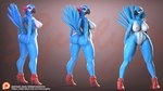 accessory anthro beak big_breasts big_butt breasts butt clothing feathers female flower flower_in_hair footwear genitals hair hair_accessory high_heels mostly_nude muscular muscular_female nipples plant presenting presenting_hindquarters pussy shoes simple_background solo spread_butt spreading standing thick_thighs gibly blue_sky_studios rio_(series) jewel_(rio) avian bird hybrid macaw neotropical_parrot parrot spix's_macaw true_parrot 16:9 3d_(artwork) digital_media_(artwork) hi_res widescreen