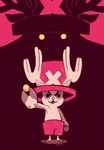 anthro antlers biped clothed clothing eyebrows hat headgear headwear hooves horn male open_mouth open_smile smile solo potachi one_piece tony_tony_chopper tony_tony_chopper_(monster_point_form) deer mammal