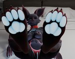 anthro bed blue_eyes blue_pawpads feet female foot_focus furniture genitals machine pawpads paws pussy soles solo toes anonymous_artist hi-fi_rush microsoft tango_gameworks 808_(hi-fi_rush) 808_(vlad-lox) felid feline humanoid mammal robot hi_res