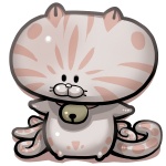 :3 ambiguous_gender bell cathuhlu chibi simple_background solo tentacles whiskers white_background petaroh domestic_cat felid feline felis mammal zanburg 1:1