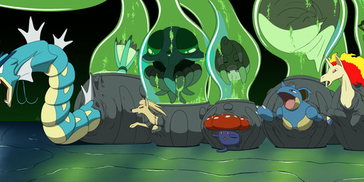 ambiguous_gender artificial_birth birth birth_pod bubble clone_birthing cloning_device cloning_machine cloning_tank containment_tube emerging feral fully_submerged green_liquid incubation laboratory laboratory_equipment laboratory_glassware latex liquid liquid_latex mewtwo_clone_machine pod scientific_instrument slime stasis_chamber struggling test_tube tube whitephoenix52 nintendo pokemon pokemon_the_first_movie dewgong generation_1_pokemon gyarados nidoqueen ninetales pidgeot pokemon_(species) rapidash seadra tentacruel vileplume vulpix wigglytuff absurd_res hi_res