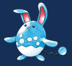 ambiguous_gender blue_body blue_ears front_view open_mouth open_smile red_inner_ear simple_background smile solo tail transparent_background white_body ken_sugimori nintendo pokemon azumarill generation_2_pokemon pokemon_(species) alpha_channel full-length_portrait hi_res official_art portrait