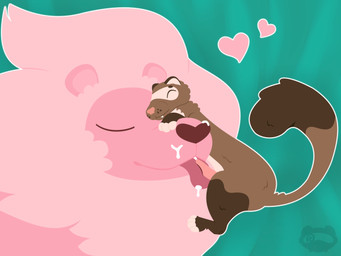 bodily_fluids brown_body brown_fur cum cum_on_face cum_on_muzzle cum_on_tongue cumshot dipstick_tail duo ejaculation eyes_closed facial_markings fellatio feral feral_on_feral fur fur_tuft genital_fluids genitals gloves_(marking) happy happy_sex head_markings heart_symbol licking male male/male mane markings mask_(marking) oral oversized_oral penile penis penis_lick pink_body pink_fur pink_mane pink_nose sex simple_background size_difference solo tail tail_markings tan_body tan_fur tapering_penis tongue tuft whisker_spots someferret cartoon_network steven_universe lion_(steven_universe) peanut_(someferret) domestic_ferret felid lion mammal mustelid musteline pantherine true_musteline weasel hi_res lineless