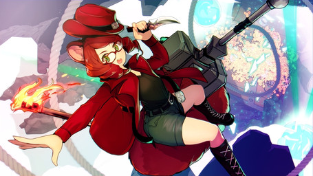 boots clothing coat drill_curls eyewear female footwear glasses hair hammer hat headgear headwear knife shoes solo tools topwear treasure naokimineta026 casimira_(orannis0) animal_humanoid humanoid mammal mammal_humanoid rodent rodent_humanoid sciurid sciurid_humanoid tree_squirrel_humanoid hi_res