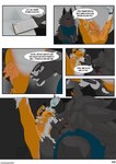 anthro bdsm cage collar dominant duo kidnapping leash male male/male master petplay roleplay slave submissive text icehuskagon canid canine canis fox mammal wolf absurd_res artist_name comic english_text hi_res