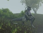 anthro blue_eyes clothing crouching female grass green_body jewelry plant solo tail tree water flailingfornication vulgarvictor_(modeler) kroxigor_(vulgarvictor) fish marine reptile scalie 3:4 3d_(artwork) digital_media_(artwork) hi_res