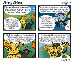4_panel_comic biped black_body black_fur blue_body blue_fur clothed clothing diagram dialogue eyes_closed female female_symbol feral front_view fur gender_symbol group happy male male_symbol markings open_mouth orange_eyes orange_markings outside page_number pawpads pink_pawpads quadruped side_view sitting sitting_on_ground smile speech_bubble standing symbol text yellow_body yellow_fur yellow_markings lohlite nintendo pokemon lithium_(lohlite) nitelite_(lohlite) generation_1_pokemon generation_4_pokemon human mammal pikachu pokemon_(species) shinx shiny_pokemon 2023 artist_name colored comic english_text trans_(lore) trans_man_(lore)