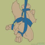 1:1 anthro arms_tied balls bdsm bondage bound butt floraltrash genitals hi_res hyena kinktober legs_tied male mammal nonbinary_(lore) restraints rope rope_bondage solo