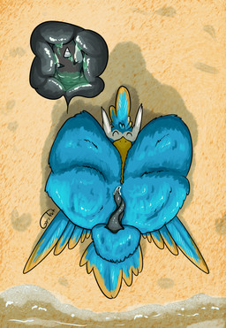 animal_genitalia avian_feet beak blue_body bodily_fluids cloaca facial_markings feathered_crest feathered_wings feathers feet female female_prey feral feral_pred feral_prey genitals green_eyes head_crest head_markings internal male male_pred markings mask_(marking) membrane_(anatomy) organs penis stomach stomach_acid tail tail_feathers toes vore webbed_feet white_markings wings yellow_markings gyrotech nintendo pokemon fan_character thunk_(gyro) avian cramorant dewgong generation_1_pokemon generation_8_pokemon pokemon_(species) absurd_res hi_res