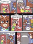 2013 3:4 anthro babystar biped clothing comic detailed_background dialogue digital_media_(artwork) eeveelution english_text eyewear flareon fur gemma_polson generation_1_pokemon glasses hair hi_res male mammal nintendo plushie pokemon pokemon_(species) rasile_murdock rodent sciurid shirt sitting text topwear tree_squirrel young young_anthro zeezee_murdock