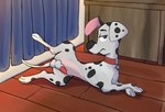 animal_genitalia animal_penis balls belly_blush blush body_blush canine_genitalia canine_penis feral genitals half-erect knot knot_in_sheath male penis presenting presenting_penis raised_leg sheath solo thatcatlie 101_dalmatian_street 101_dalmatians disney dylan_(101_dalmatians) canid canine canis dalmatian domestic_dog mammal