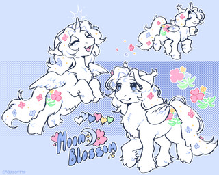 blue_background blue_eyes blue_flower blue_markings chest_tuft crescent_(shape) crescent_moon_(marking) cutie_mark ear_tuft eyelashes feathered_wings feathers female female_feral feral flower flower_in_mane flower_in_tail flying folded_wings fur head_markings heart_symbol hooves horn long_mane long_tail magic mane markings moon_(marking) no_pupils open_mouth open_smile outline plant quadruped red_flower simple_background smile solo tail text thin_eyebrows tuft unicorn_horn white_body white_fur white_hooves white_horn white_mane white_outline white_tail white_wings wings cabysoft hasbro my_little_pony mythology fan_character moon_blossom equid equine mammal mythological_creature mythological_equine pegasus winged_unicorn 2022 5:4 artist_name character_name digital_drawing_(artwork) digital_media_(artwork) english_description english_text flat_colors hi_res model_sheet