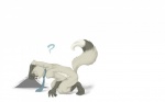 anthro bent_over biped black_body black_fur black_nose fur gloves_(marking) grey_body grey_fur kneeling leg_markings looking_under male markings mascot multicolored_body multicolored_fur necktie nude question_mark raised_tail side_view simple_background socks_(marking) solo tail white_background white_body white_fur kittiara furaffinity fender canid canine domestic_ferret fox hybrid mammal mustelid musteline true_musteline weasel 16:10 hi_res wallpaper widescreen