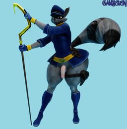 anthro balls big_balls big_penis blue_background boots bottomless cane clothed clothing erection femboy footwear fur genitals grey_body grey_fur hat headgear headwear humanoid_genitalia humanoid_penis knee_boots knee_highs legwear male markings penis ring_(marking) ringed_tail shoes simple_background solo striped_markings striped_tail stripes tail tail_markings thick_thighs wide_hips camseven warfaremachine_(modeler) sly_cooper_(series) sony_corporation sony_interactive_entertainment sucker_punch_productions sly_cooper mammal procyonid raccoon 3d_(artwork) absurd_res digital_media_(artwork) hi_res letterbox