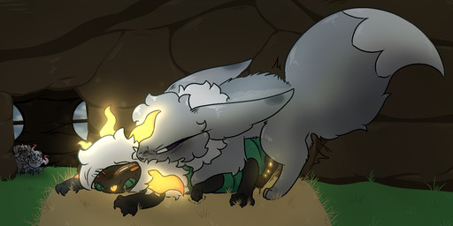 6_legs ambiguous_gender balls being_watched bite blush blush_lines bodily_fluids claws cloud cum cum_drip doggystyle dripping dripping_penis drooling duo_focus ears_back feet feral from_behind_position furry_balls genital_fluids genitals glowing glowing_genitalia grass group hay hay_bale looking_at_another looking_pleasured male male/male one_eye_closed paws penis pivoted_ears plant quadruped raised_hackles raised_tail saliva scruff_bite sex sky snarling spread_toes surprise tail toes voyeur walk-in wink neoncityrain nintendo pokemon pokemon_mystery_dungeon spike_chunsoft flicker_soluan_(icefoxofcamelot) morgue_(neoncityrain) muenos_mccall_(neoncityrain) polaris_chandran_(neoncityrain) eevee generation_1_pokemon generation_5_pokemon generation_7_pokemon generation_8_pokemon hisuian_form hisuian_zorua larvesta pokemon_(species) regional_form_(pokemon) rockruff shiny_pokemon zorua hi_res intersex_(lore) nonbinary_(lore) trans_(lore) trans_man_(lore)